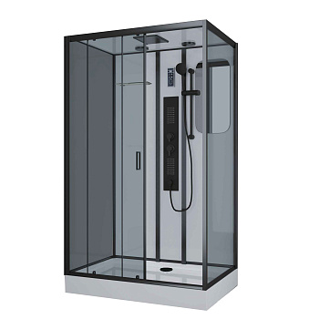 Душевая кабина Niagara Premium 69120134GQRBLACK 120х80 прямоугольная с крышей ориентация правая